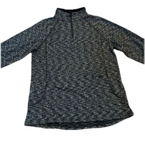 Zakti Black White 1/4 Zip Up Long Sleeve Jacket Women’s Size 12